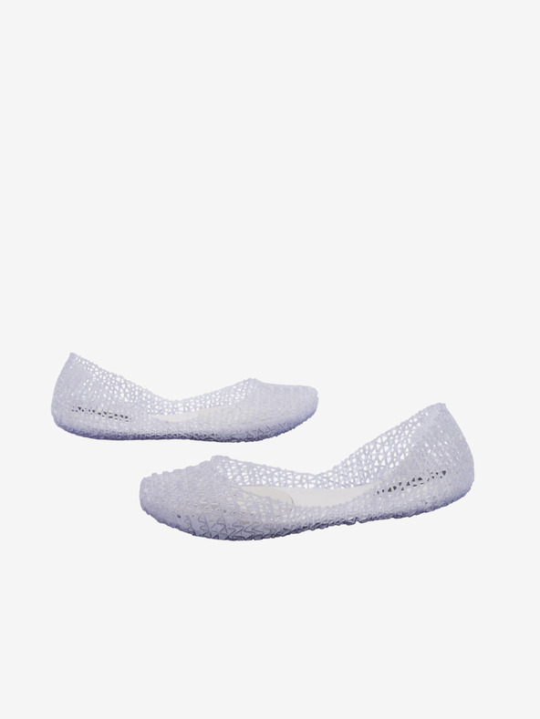 Melissa Světle šedé dámské balerínky Melissa Campana Papel Brushed