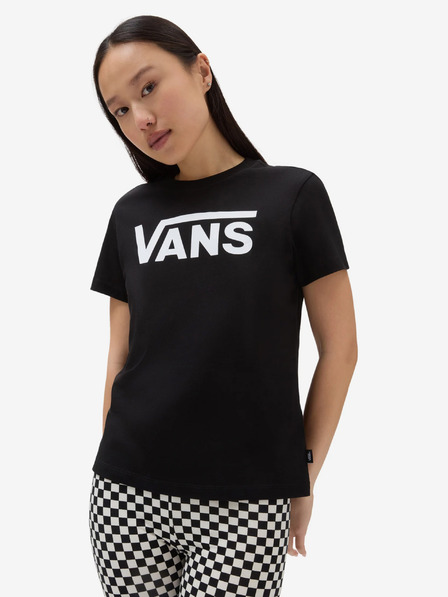 Vans Černé dámské tričko s potiskem VANS Flying V Crew