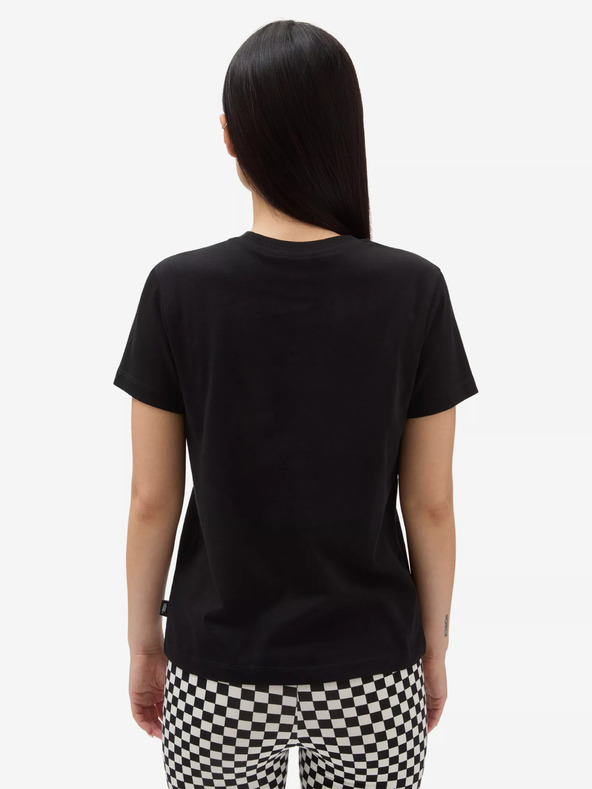 Vans Černé dámské tričko s potiskem VANS Flying V Crew