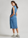 Pepe Jeans Modré dámské džínové midišaty Pepe Jeans Maggie