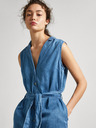 Pepe Jeans Modré dámské džínové midišaty Pepe Jeans Maggie