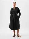 GAP Lněné košilové oversize šaty GAP