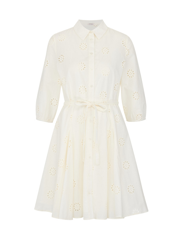 Orsay Bílé dámské košilové šaty ORSAY