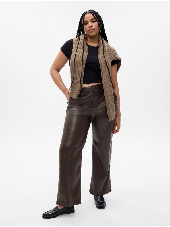 GAP Koženkové kalhoty Loose GAP