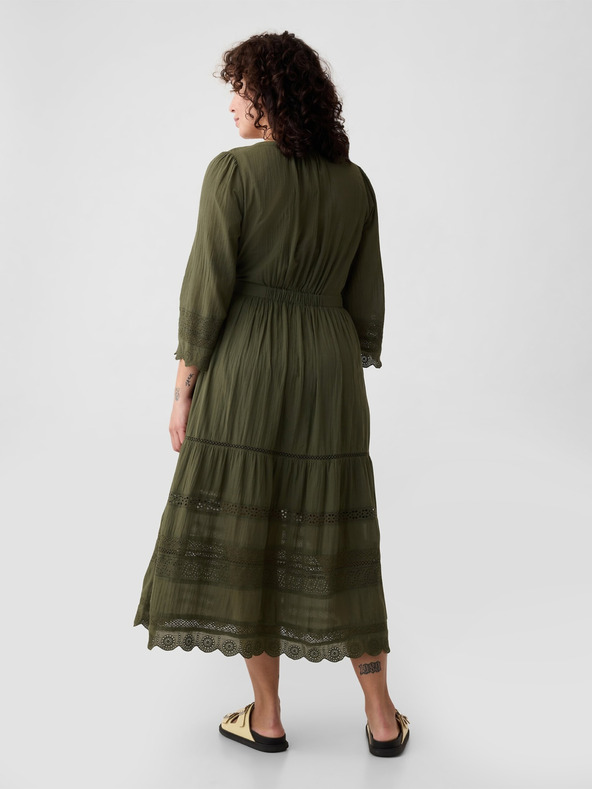 GAP Krajkové midi šaty GAP