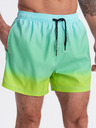 Ombre Clothing Tyrkysové pánské plavecké šortky s ombre efektem Ombre Clothing V19 OM-SRBS-0125