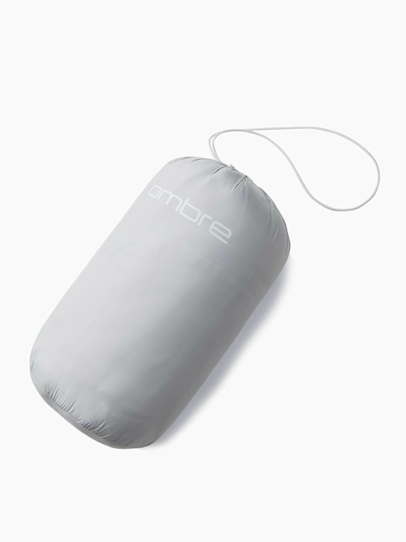 Ombre Clothing Světle šedá pánská lehká prošívaná bunda Ombre Clothing