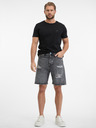 Jack & Jones Tmavě šedé pánské džínové kraťasy Jack & Jones Tony