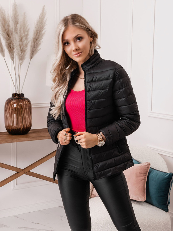 Edoti Černá dámská lehká prošívaná bunda Edoti