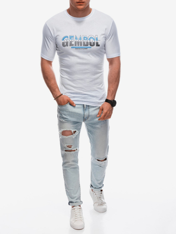 Edoti Bílé pánské tričko Edoti