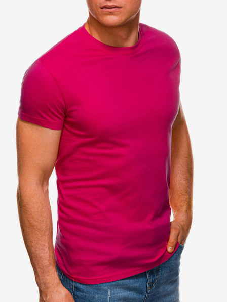 Edoti Tmavě růžové pánské basic tričko Edoti