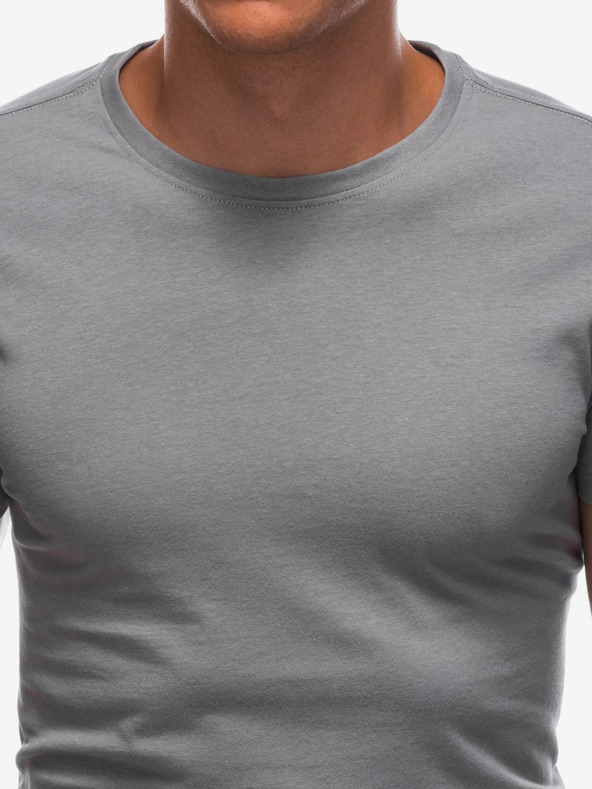 Edoti Šedé pánské basic tričko Edoti