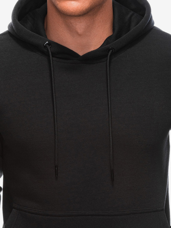 Edoti Černá pánská mikina s kapucí Edoti