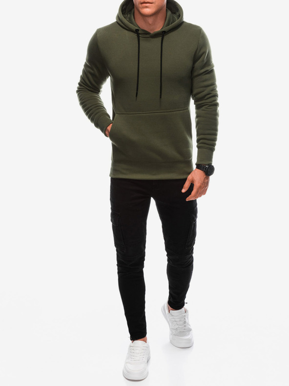 Edoti Khaki pánská mikina s kapucí Edoti