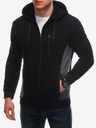 Edoti Černá pánská mikina na zip s kapucí Edoti