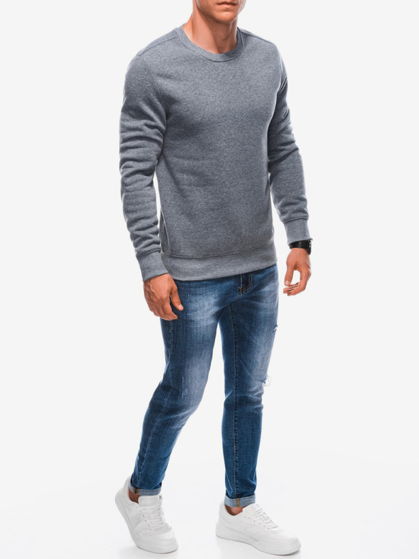 Edoti Šedá pánská basic mikina Edoti