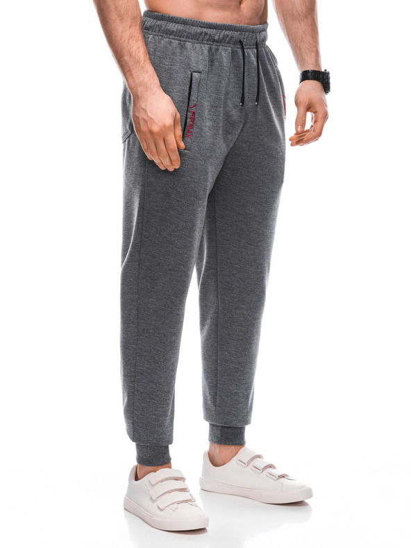 Edoti Šedé pánské tepláky Edoti