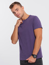 Ombre Clothing Fialové pánské basic tričko Ombre Clothing