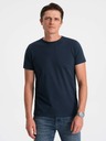 Ombre Clothing Tmavě modré pánské basic tričko Ombre Clothing