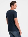 Ombre Clothing Tmavě modré pánské basic tričko Ombre Clothing