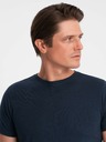 Ombre Clothing Tmavě modré pánské basic tričko Ombre Clothing