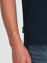 Ombre Clothing Tmavě modré pánské basic tričko Ombre Clothing