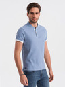Ombre Clothing Světle modré pánské polo tričko Ombre Clothing