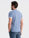 Ombre Clothing Světle modré pánské polo tričko Ombre Clothing