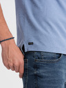 Ombre Clothing Světle modré pánské polo tričko Ombre Clothing