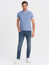 Ombre Clothing Světle modré pánské polo tričko Ombre Clothing