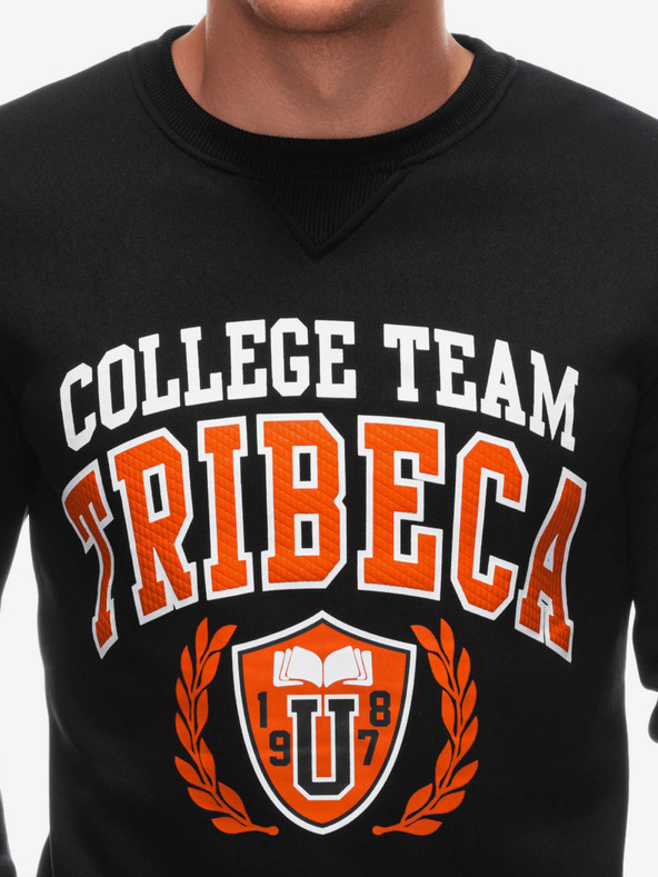 Edoti Černá pánská mikina s potiskem Edoti