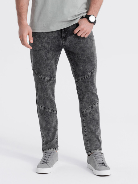 Ombre Clothing Šedé pánské slim fit džíny Ombre Clothing