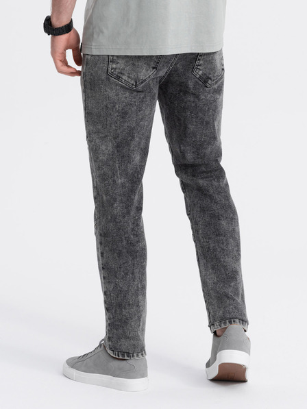 Ombre Clothing Šedé pánské slim fit džíny Ombre Clothing