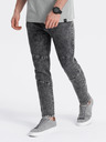 Ombre Clothing Šedé pánské slim fit džíny Ombre Clothing