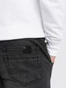 Ombre Clothing Tmavě šedé pánské džíny s potrhaným efektem Ombre Clothing