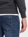 Ombre Clothing Tmavě modré pánské džíny s potrhaným efektem Ombre Clothing