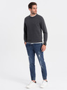 Ombre Clothing Tmavě modré pánské džíny s potrhaným efektem Ombre Clothing