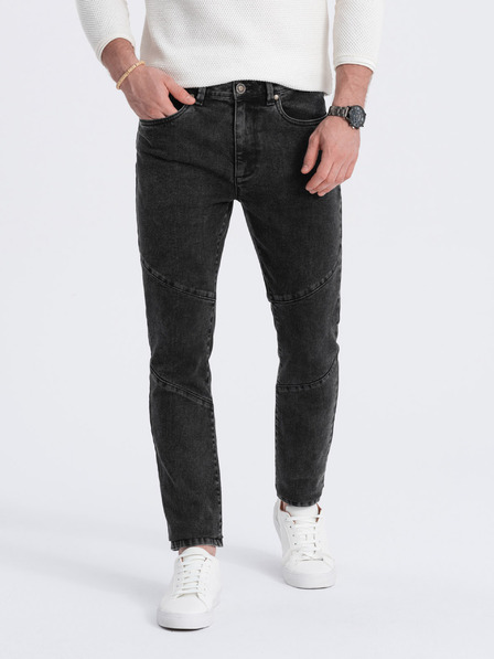 Ombre Clothing Černé pánské slim fit džíny Ombre Clothing