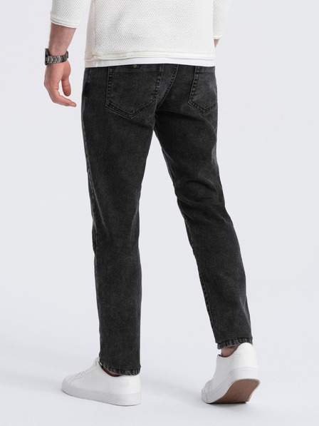 Ombre Clothing Černé pánské slim fit džíny Ombre Clothing