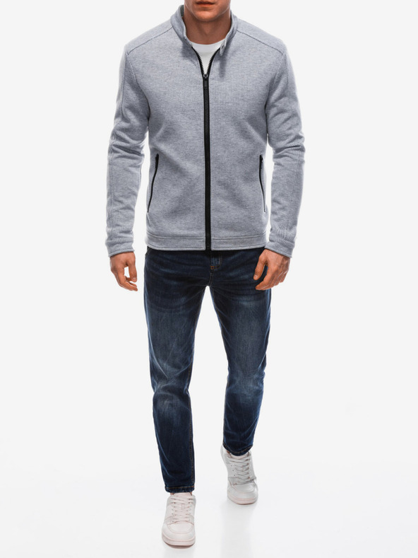 Edoti Světle šedá pánská lehká bunda Edoti