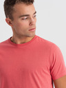 Ombre Clothing Korálové pánské basic tričko Ombre Clothing