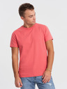 Ombre Clothing Korálové pánské basic tričko Ombre Clothing