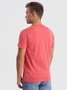 Ombre Clothing Korálové pánské basic tričko Ombre Clothing
