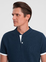 Ombre Clothing Tmavě modré pánské polo tričko Ombre Clothing