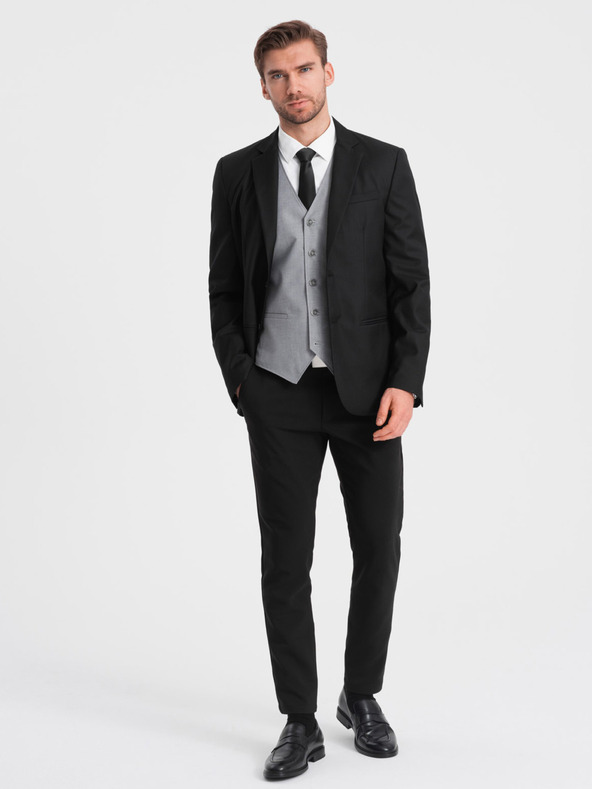 Ombre Clothing Černé pánské sako Ombre Clothing