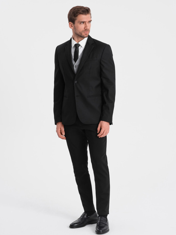 Ombre Clothing Černé pánské sako Ombre Clothing