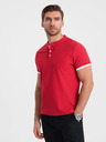 Ombre Clothing Červené pánské polo tričko Ombre Clothing