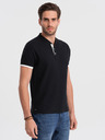 Ombre Clothing Černé pánské polo tričko Ombre Clothing