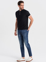 Ombre Clothing Černé pánské polo tričko Ombre Clothing