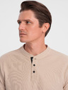Ombre Clothing Béžové pánské polo tričko Ombre Clothing